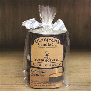 Country Clothesline ~ Farmhouse Tea Light (2.5oz) Candle