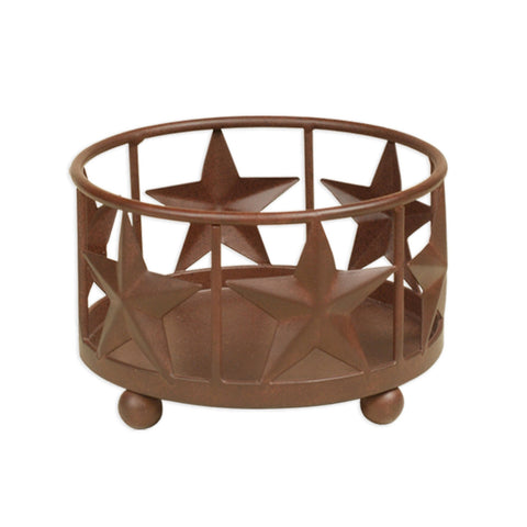 Rusted Star Candle Holder